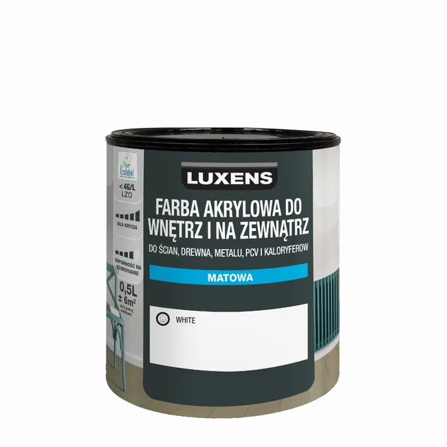 farba Luxens do malowania mebli w domu i na zewnątrz biała farba Luxens do odnawiania mebli