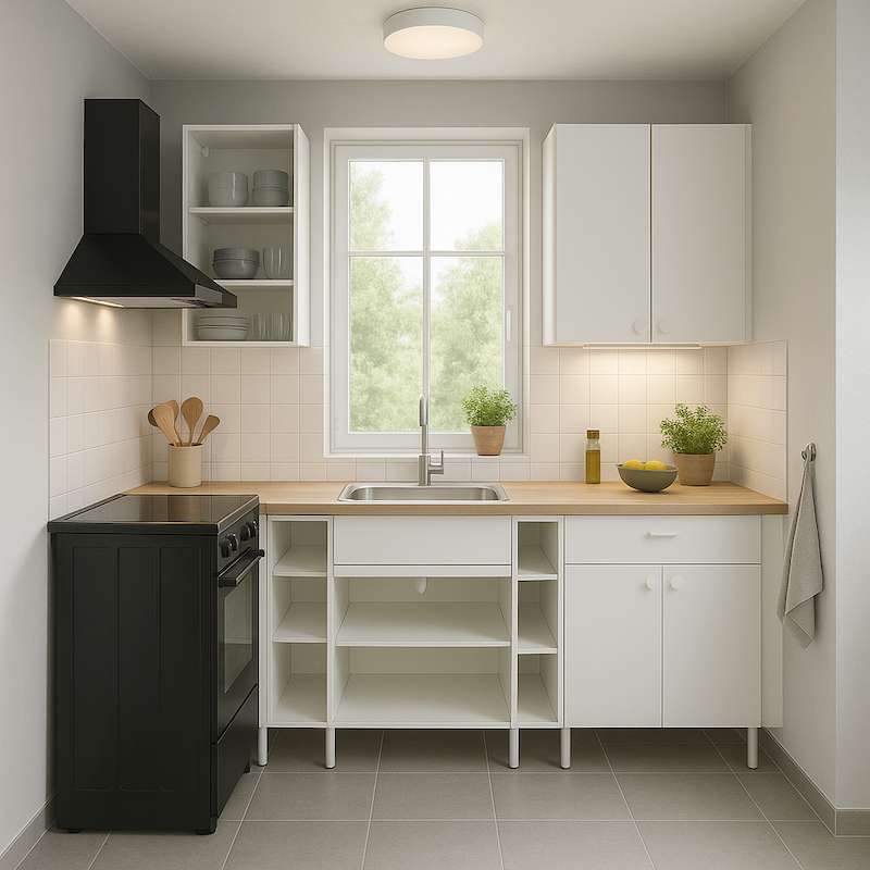 kuchnie Ikea - ceny za białe meble ENHET kuchnie Ikea - ceny za zestaw mebli ENHET