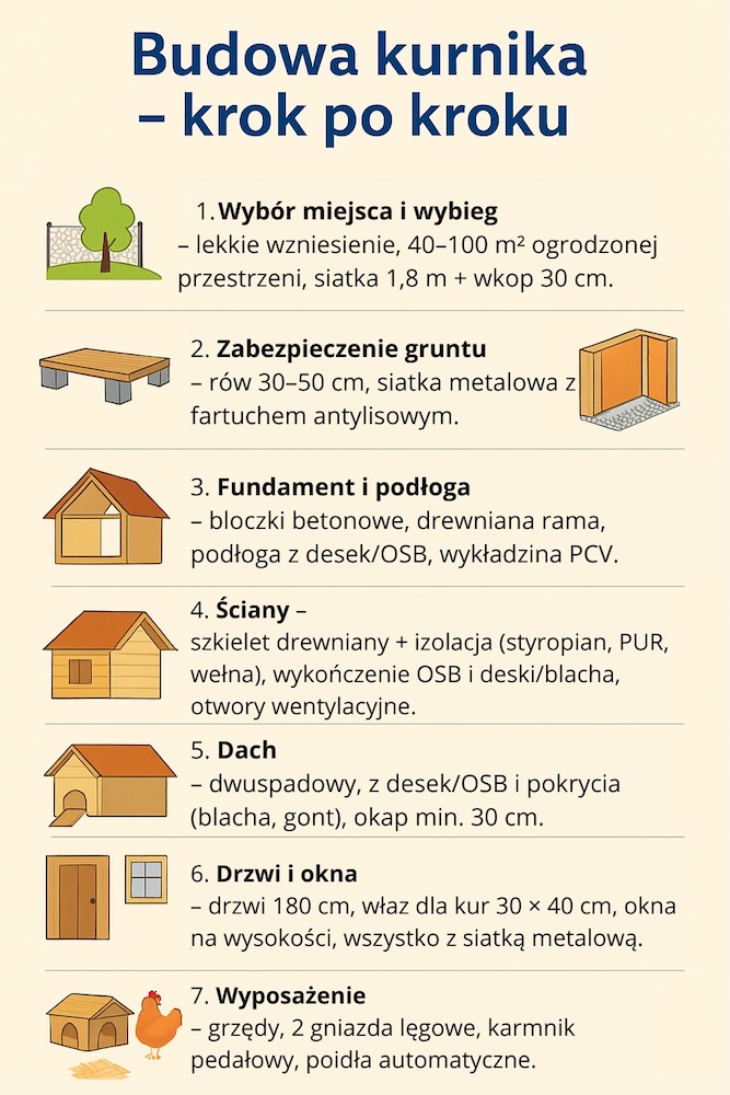 instrukcja budowy kurnika krok po kroku 