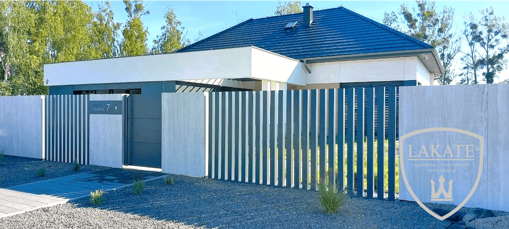nowoczesne ogrodzenie frontowe