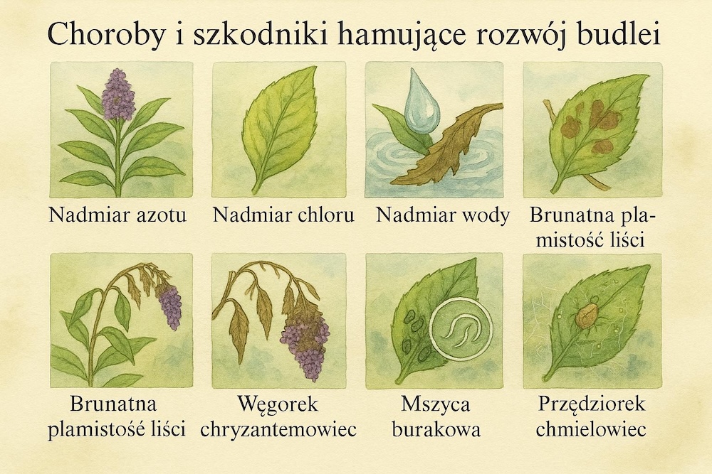 choroby i pasożyty budlei choroby i szkodniki budlei