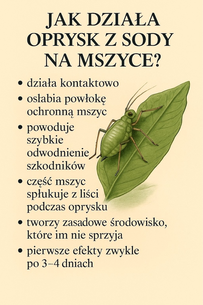 oprysk z sody na mszyce - sposób działania 