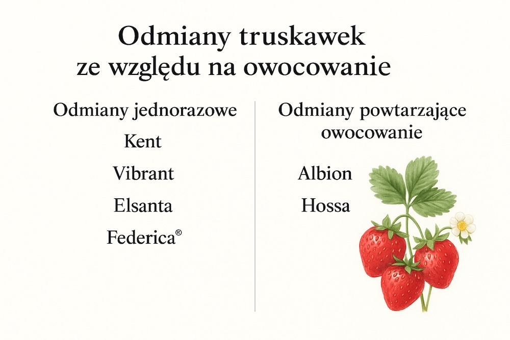 pomysł na truskawki w ogrodzie - różne odmiany 