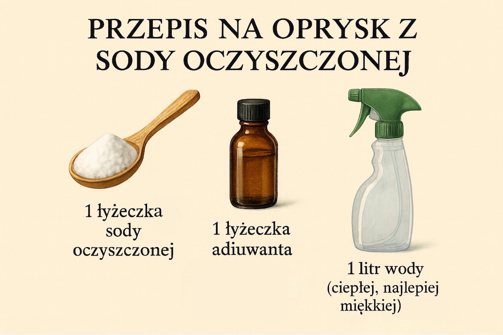 składniki na oprysk z sody oczyszczonej 