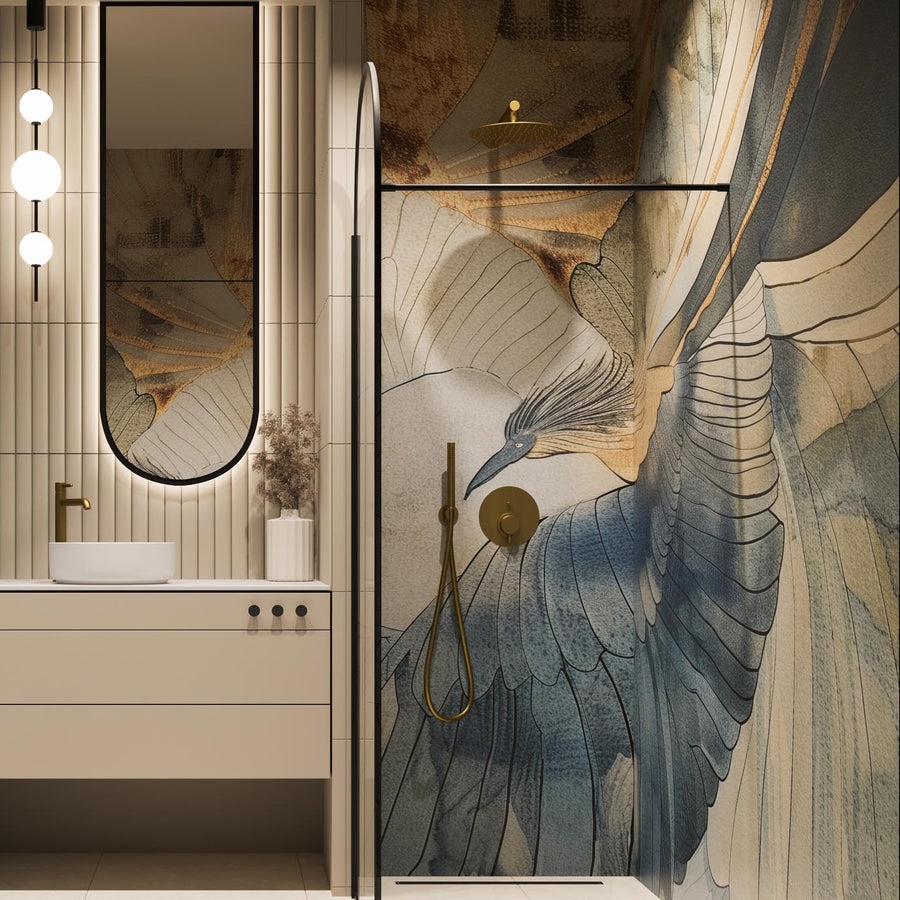 tapeta fenix pod prysznicem 