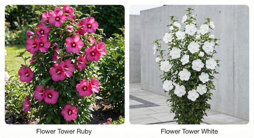 hibiskus kolumnowy - dwie odmiany 