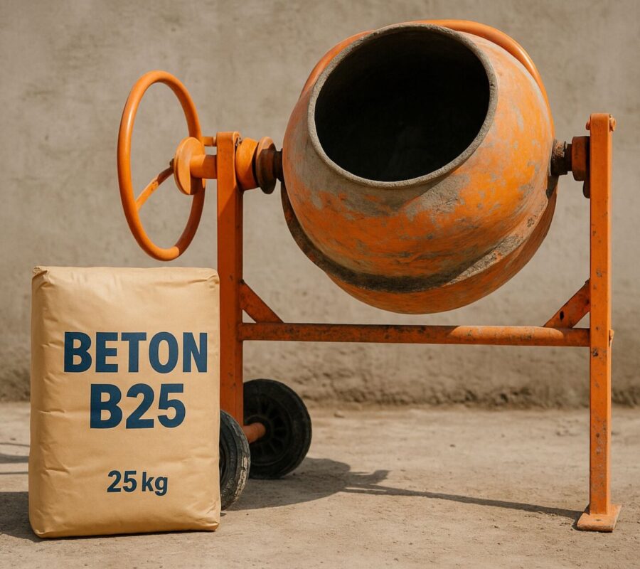 Receptura betonu B25 na 1m3 – dokładne proporcje