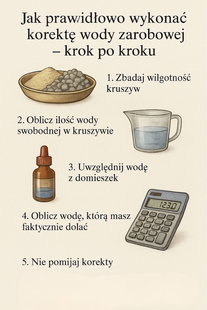 receptura betonu b25 na 1m3 - korekta wody krok po kroku
receptura betonu b25 na 1m3 - jak wykonać korektę wody