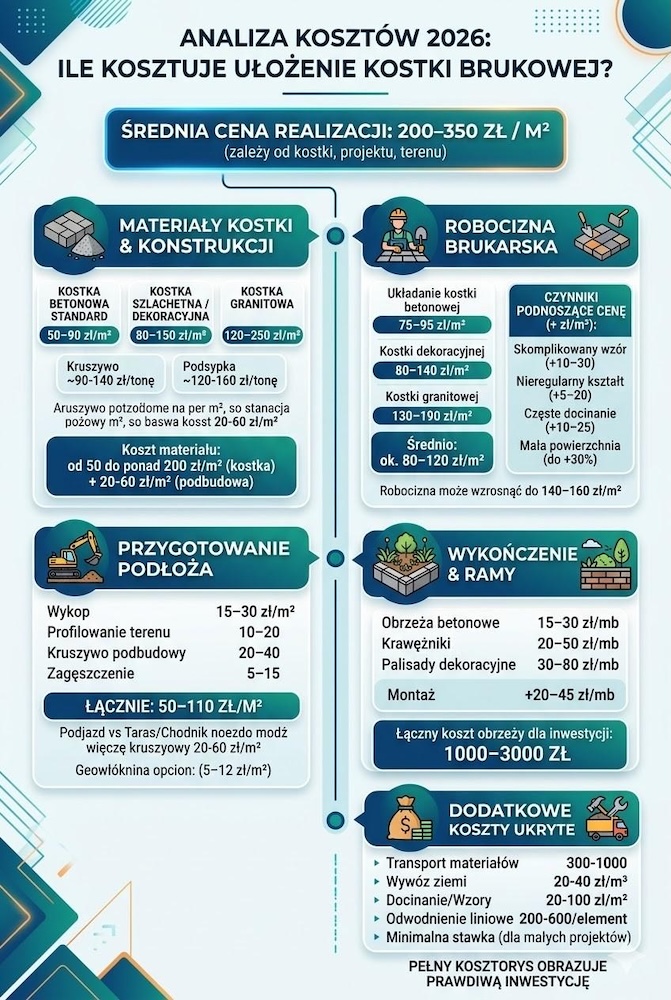 kosztorys układania kostki brukowej 