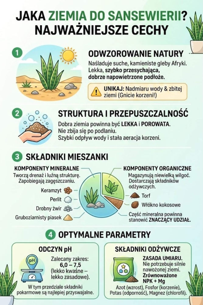 jaka ziemia do sansewierii - co musi zawierać jaka ziemia do sansewierii - najważniejsze cechy