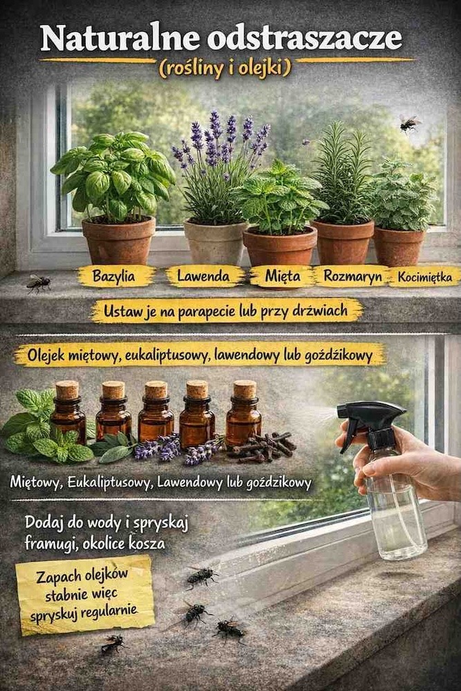 co na muchy w domu - pachnące rośliny i olejki 
