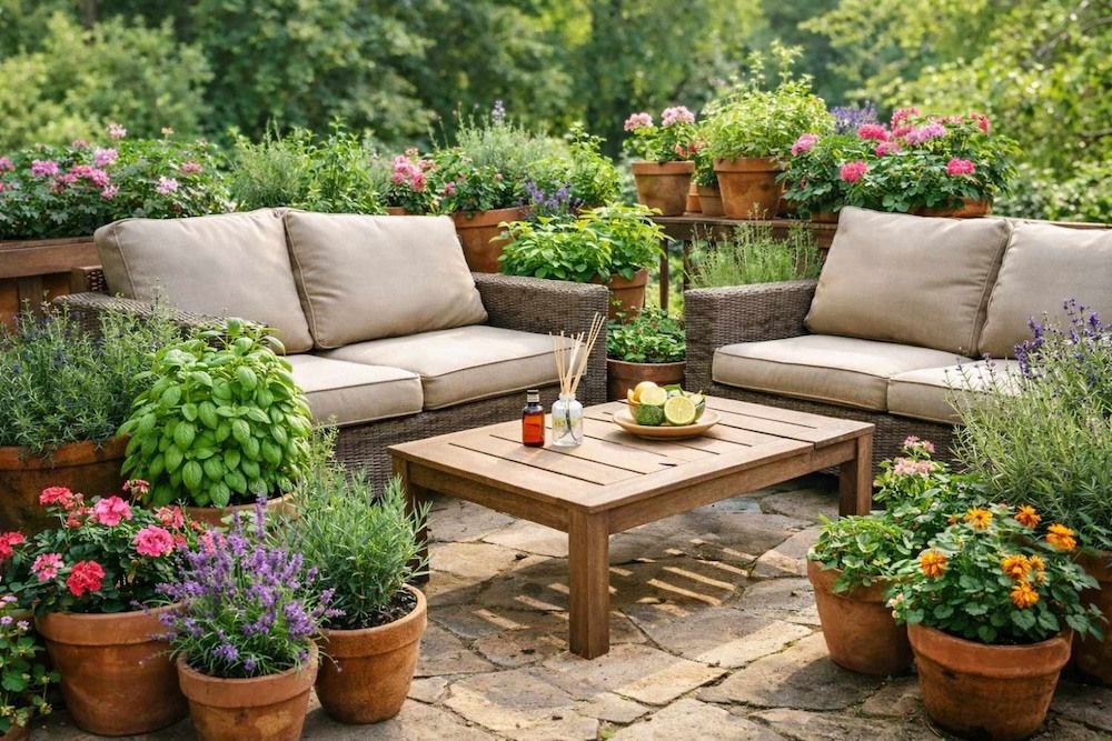 co odstrasza muchy na dworze - rośliny zapachowe 