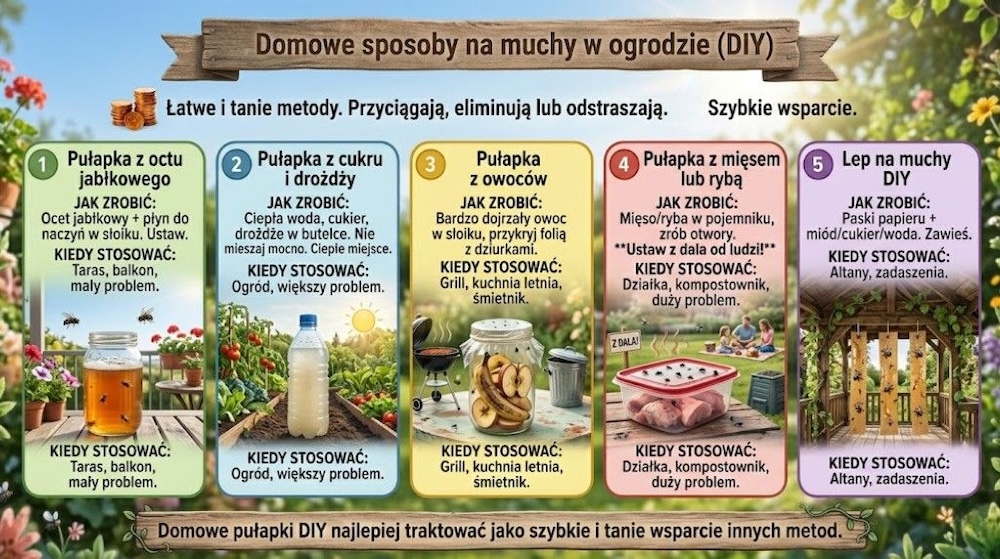 domowe metody na muchy w ogrodzie 