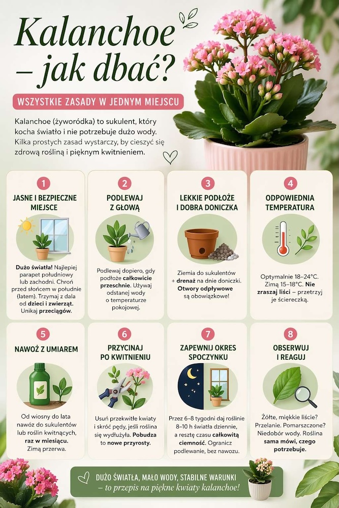 kalanchoe jak dbać - wskazówki 