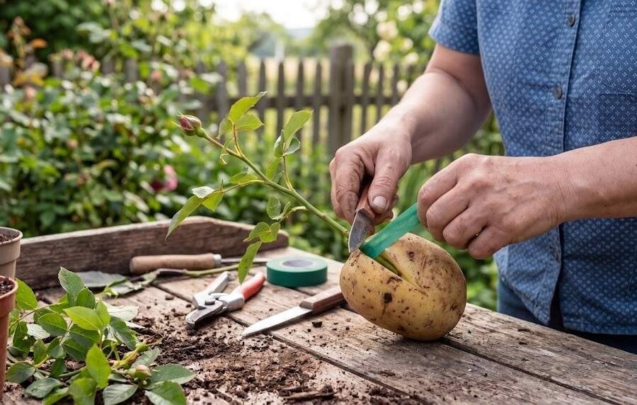 Róża w ziemniaku – czy ten sposób działa? Odpowiadamy