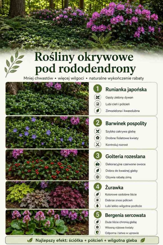 co posadzić obok rododendrona - odmiany roślin okrywowych co posadzić obok rododendrona - odmiany okrywowe