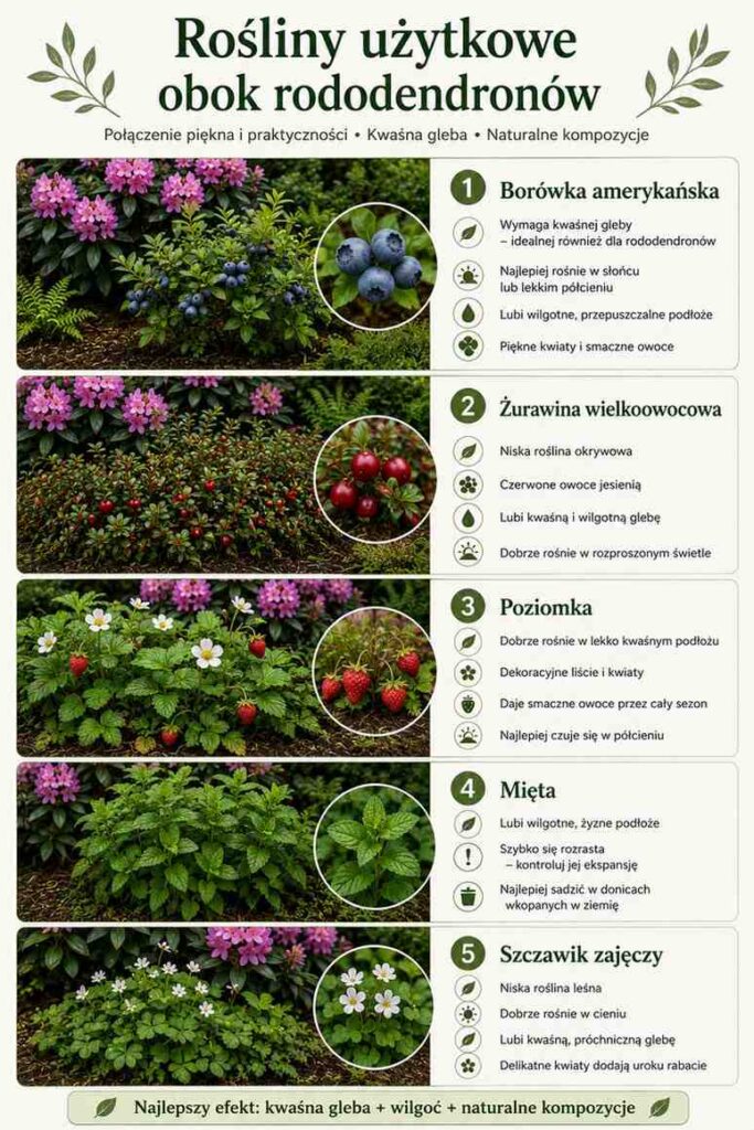 co posadzić obok rododendrona - krzewy owocowe i zioła co posadzić obok rododendrona - rośliny jadalne