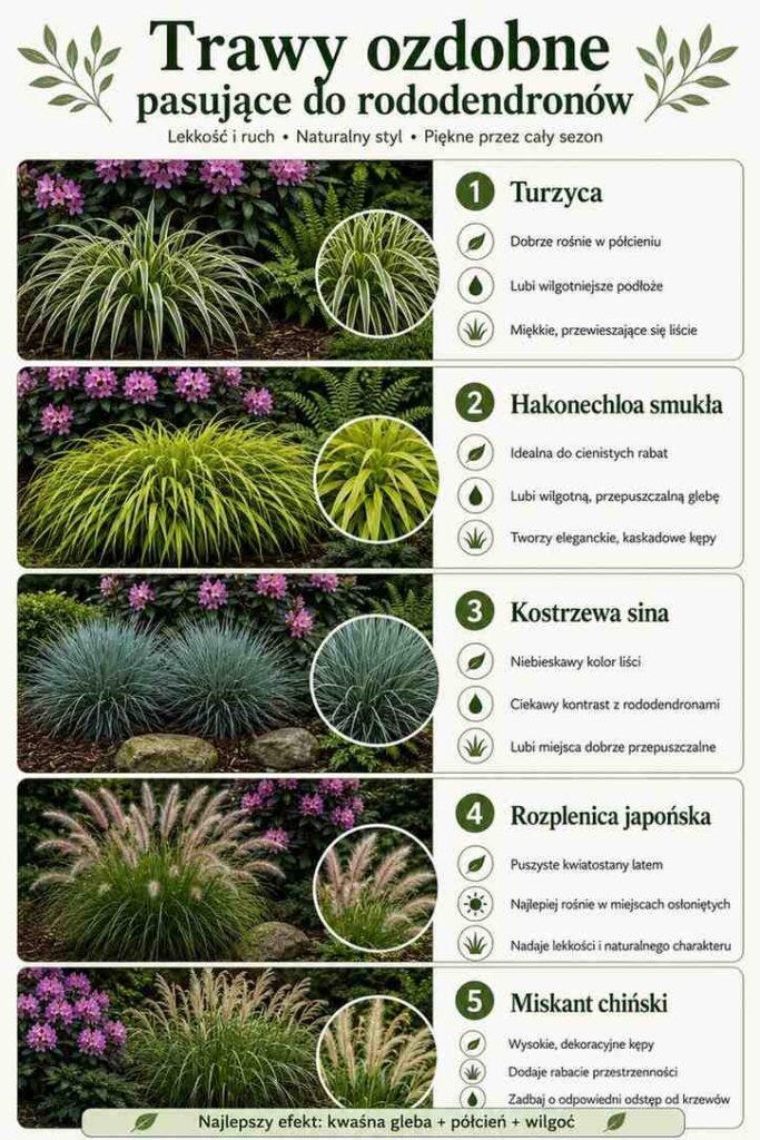 co posadzić obok rododendrona - trawy dekoracyjne co posadzić obok rododendrona - trawy ozdobne