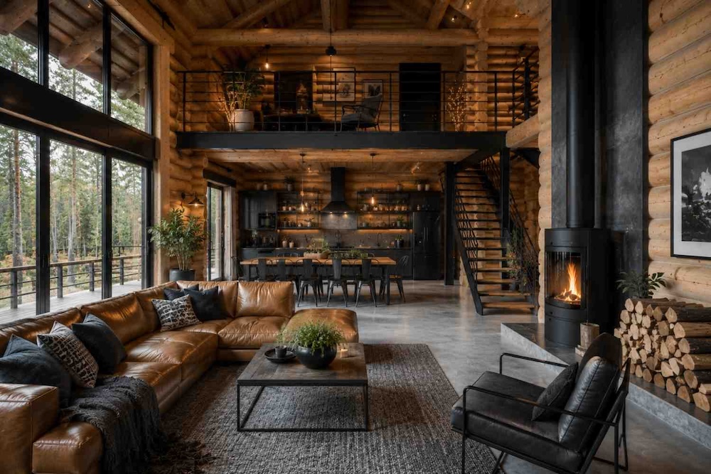 dom z bali - wnętrze w stylu loft 