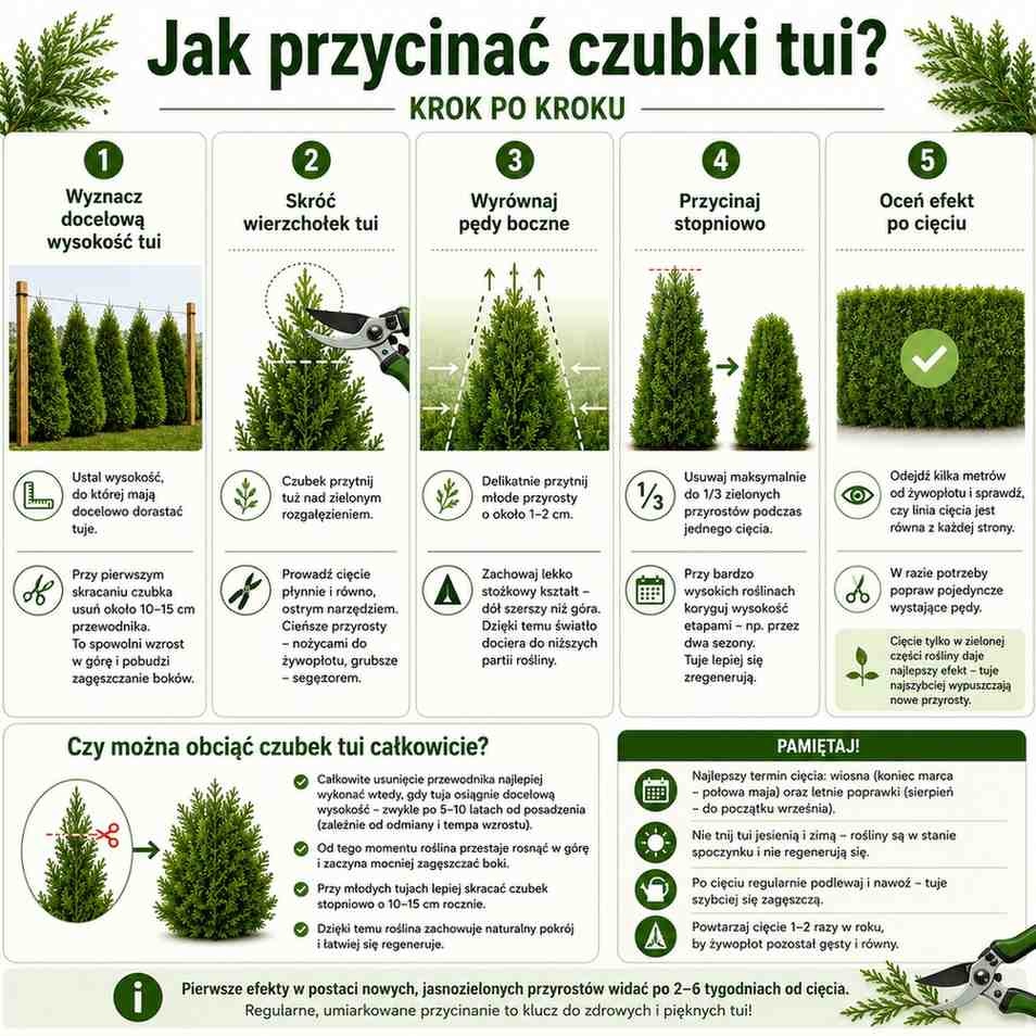 technika cięcia tui krok po kroku jak przycinać tuje krok po kroku