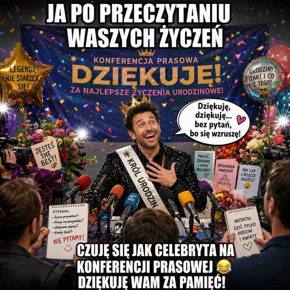 dziękuję za życzenia - mem 