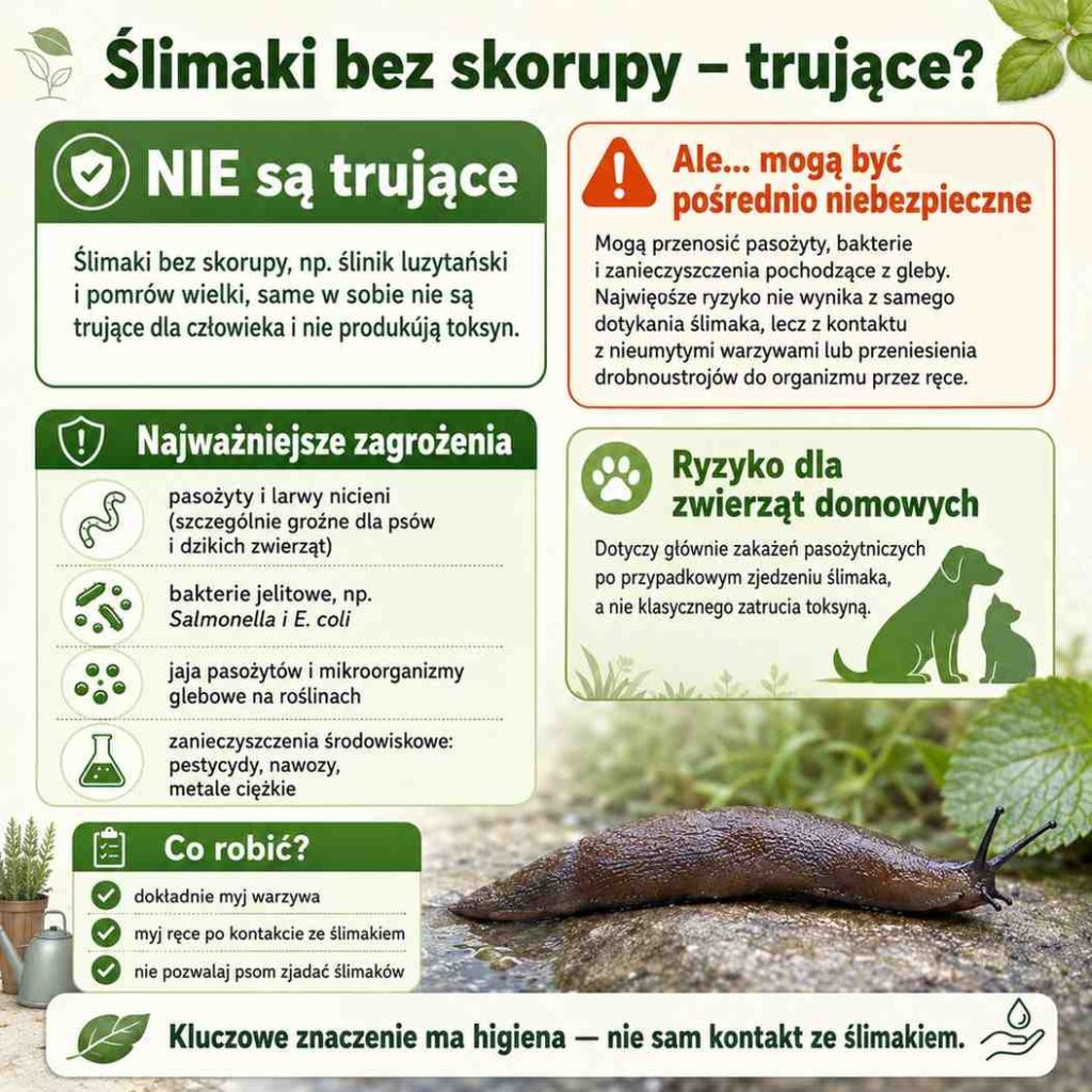 ślimaki bez skorupy trujące - infografika 