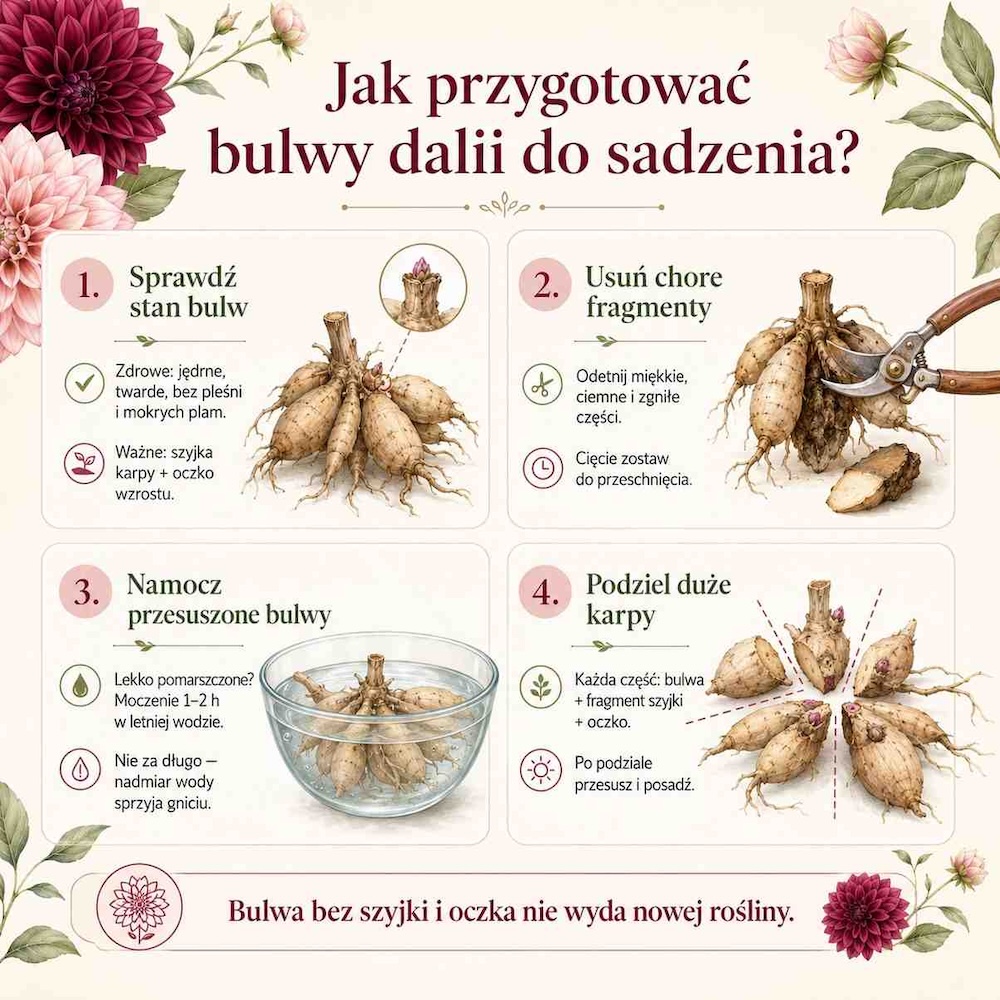 kiedy sadzić dalie - przygotowanie do sadzenia 