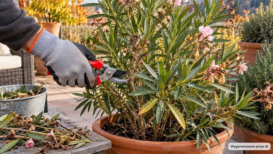 oleander zimowanie i przycinanie suchych liści oleander zimowanie i przycinanie suchych pędów